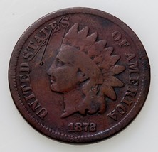 1872 1C Indian Cent In About Good AG Condition, G+ in Wear, Off Red Color - £59.12 GBP