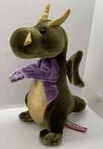 Douglas The Cuddle Toy DRAGON Plush Stuffed Animal - Green Gold Purple 7 Inches - $7.25
