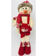 Christmas Chick With Wire Glasses Doll Table Top 19&quot; Figurine Holiday Co... - £31.13 GBP