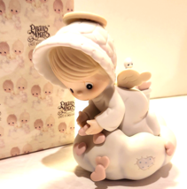 Precious Moments SENDING YOU MY LOVE Figure #109967 Angel on Cloud 5&quot; Tall 1987 - £11.67 GBP