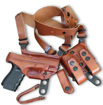Fits Kimber Carry II 45 ACP 4”BBL Leather Shoulder Holster Double Mag #1468# RH image 6