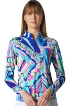 NWT Ladies Gottex G LIFESTYLE PARADISIO Long Sleeve Mock Golf Shirt - S M L XL image 2
