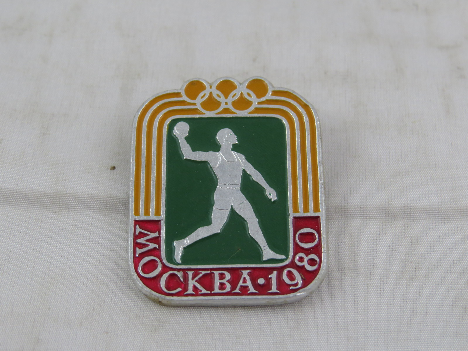 Primary image for 1980 Summer Olympic Games Pin - Track and Field Event Pin - Stamped Pin