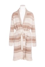 White + Warren women's blanket stripe coatigan in Neutral - $164.00
