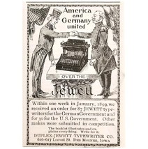 Duplex Jewett Typewriter 1899 Advertisement Victorian Des Moines Iowa E85C - $9.00