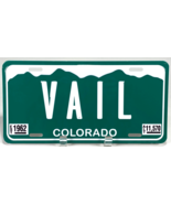 Vail Colorado - Metal Vanity License Plate - EST 1962  ALT 11,570 - Gree... - $276.68 MXN