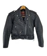 Vintage Hot Leathers Black Jacket Women&#39;s Size M 1980s Motorcycle Biker - $2,712.94 MXN