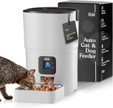 Smart Automatic Cat Feeder - 6-L Reliable Automatic Cat Food Dispenser with LCD - £37.36 GBP