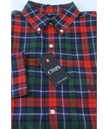 Chaps by Ralph Lauren Shirt Mens Small Cotton Oxford Red Blue Green Plai... - $17.72 CAD
