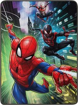 Micro Raschel Throw Blanket, &quot;Swing City,&quot; By Marvel&#39;S Spider-Man,, Multi Color. - £27.15 GBP