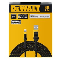 DEWALT Lightning to USB Cable  Reinforced Braided Cable for Lightning  Charger - £31.93 GBP