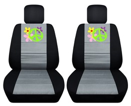 Front set car seat covers fits Chevrolet Spark 2013-2021 Flower Power design - £72.37 GBP