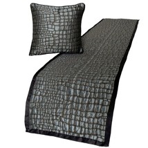 Animal Mystery - Jacquard Blue Decorative Bed Runner and Pillow Cover - $75.44+
