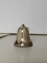 Vintage Glass Procelain Bell Beige Vtg Decor Collectible 3&quot; - £19.19 GBP