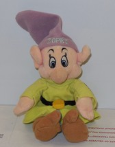Disney Store Exclusive Snow White Dopey Dwarf 6&quot; Bean Bag plush toy RARE HTF - £7.45 GBP