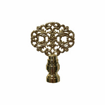 Royal Designs Lamp Finial Floral Filigree Lamp Shade Topper Polished Brass - £19.53 GBP+
