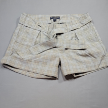 Banana Republic Martin Women Shorts Size 8 Gray Wool Preppy Plaid Pleats... - $12.60