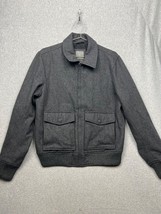 Gap Bomber Wool Jacket Mens Sz M Classic Modern MCM Simple Gray Winter - £30.54 GBP