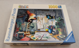 PIXAR The Artist's Desk 1000 Piece Ravensburger Puzzle Complete 2015 - $7.91
