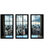 Picture Perfect International New York Window Framed Plexiglass Art Set ... - £82.79 GBP