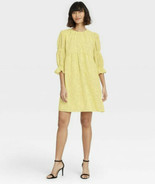 Women&#39;s Floral Print Puff Elbow Sleeve A-Line Dress - Who What Wear Sz X... - $344.59 MXN