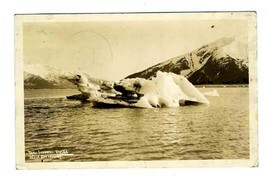 TaKu Iceberg Real Photo Postcard Skagway Alaska 1935 Ordway  - £9.32 GBP