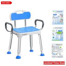 Adjustable Shower Seat with Padded Arms &amp; Non-Slip Design - 400 lbs - $119.74