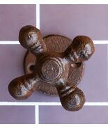 Pack Of 2 Cast Iron Vintage Rustic Farmhouse Cross Handle Sink Faucet Wa... - $328.69 MXN