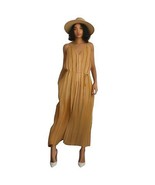 Xhilaration Mustard Stripped Flare leg Jumpsuit Size M - $19.80