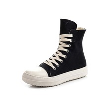 Women Sneakers Zipper Canvas Casual Shoes Black 40 - £28.73 GBP
