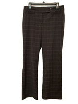 Focus 2000 Petite Womens 10P Dress Pants Charcoal Gray Window Pane Plaid... - £10.18 GBP