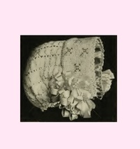 Infant&#39;s Crocheted Hood 1. Vintage Crochet Pattern for Baby Bonnet. PDF Download - £1.96 GBP