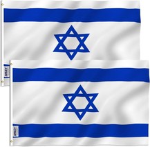 Anley Fly Breeze 3x5 Ft Israel Flag - Israeli National Flags Polyester Pack of 2 - £10.86 GBP