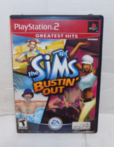 PS2 Sony PlayStation 2 The Sims Bustin&#39; Out 2003 Game with Manual - £13.30 GBP