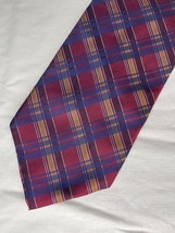 Vintage Jos A Bank Repp Tie Blue Red Gold Diagonal Stripes All Silk USA ... - $186.24 MXN