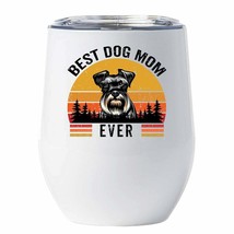 Miniature Schnauzer Dogs Tumbler 12oz Gift Best Dog Mom Ever Tumblers Stainless - £18.16 GBP
