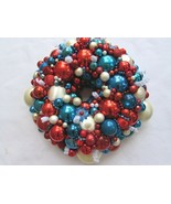 Vintage Christmas ornament wreath 18 Inch 30479 Red White Blue Germany G... - £177.63 GBP