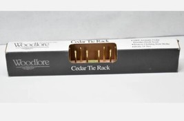 Woodlore Cedar Tie Rack w Brass Screws Up To 24 Ties Aromatic Holder Divider - £22.38 GBP