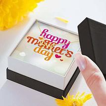Colorful Message Mom Gift Scripted Love Necklace Stainless Steel Message Card Gi - £34.91 GBP