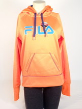 Fila Signature Bright Orange Pullover Hoodie with Thumbholes Women&#39;s NWT - $69.99