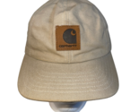 Vintage 90s CARHARTT Men’s Trucker Snapback Tan Hat Cap Canvas USA Made #18 - £12.50 GBP