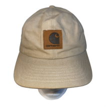 Vintage 90s CARHARTT Men’s Trucker Snapback Tan Hat Cap Canvas USA Made #18 - $15.99