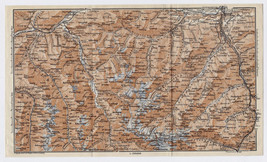 1910 Original Antique Map Of ötztal Alps Tyrol Innsbruck / Austria - £18.62 GBP