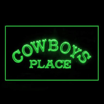 220023B Cowboys Place Fashion Texas Toy Boots Open Fire Engraved LED Light Sign - £17.57 GBP