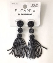 SUGARFIX by BaubleBar Pearlescent Beaded Tassel Earrings Nickel Free Pro... - £7.81 GBP