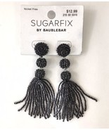 SUGARFIX by BaubleBar Pearlescent Beaded Tassel Earrings Nickel Free Pro... - £7.83 GBP