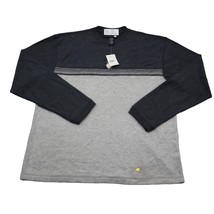 X9 Sweater Mens XXL Black and Gray Colorblock Long Sleeve Round Neck Pul... - $22.75