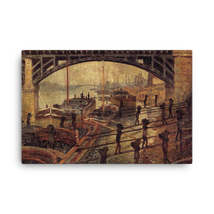 Claude Monet Coal Dockers, 1875.jpeg Canvas Print - $99.00+