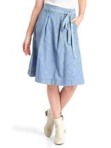 Gap Chambray denim high-rise midi skirt, size 32, NWT - £47.81 GBP