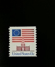 1975 13c Flag over Independence Hall, Coil Scott 1625 Mint F/VF NH - $1.53